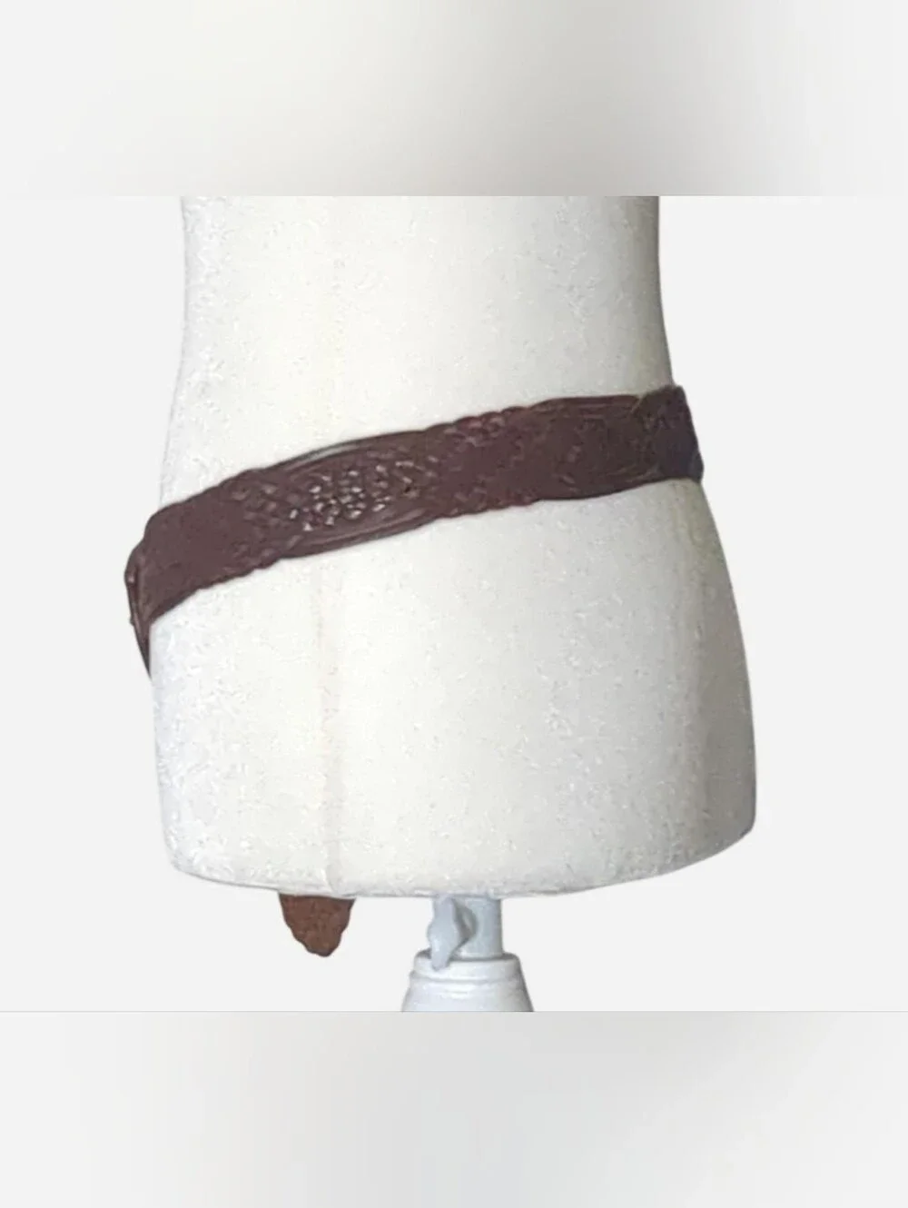 Vintage 90s Braided Leather Belt Dark Brown S/M – Boho Western Aesthetic
